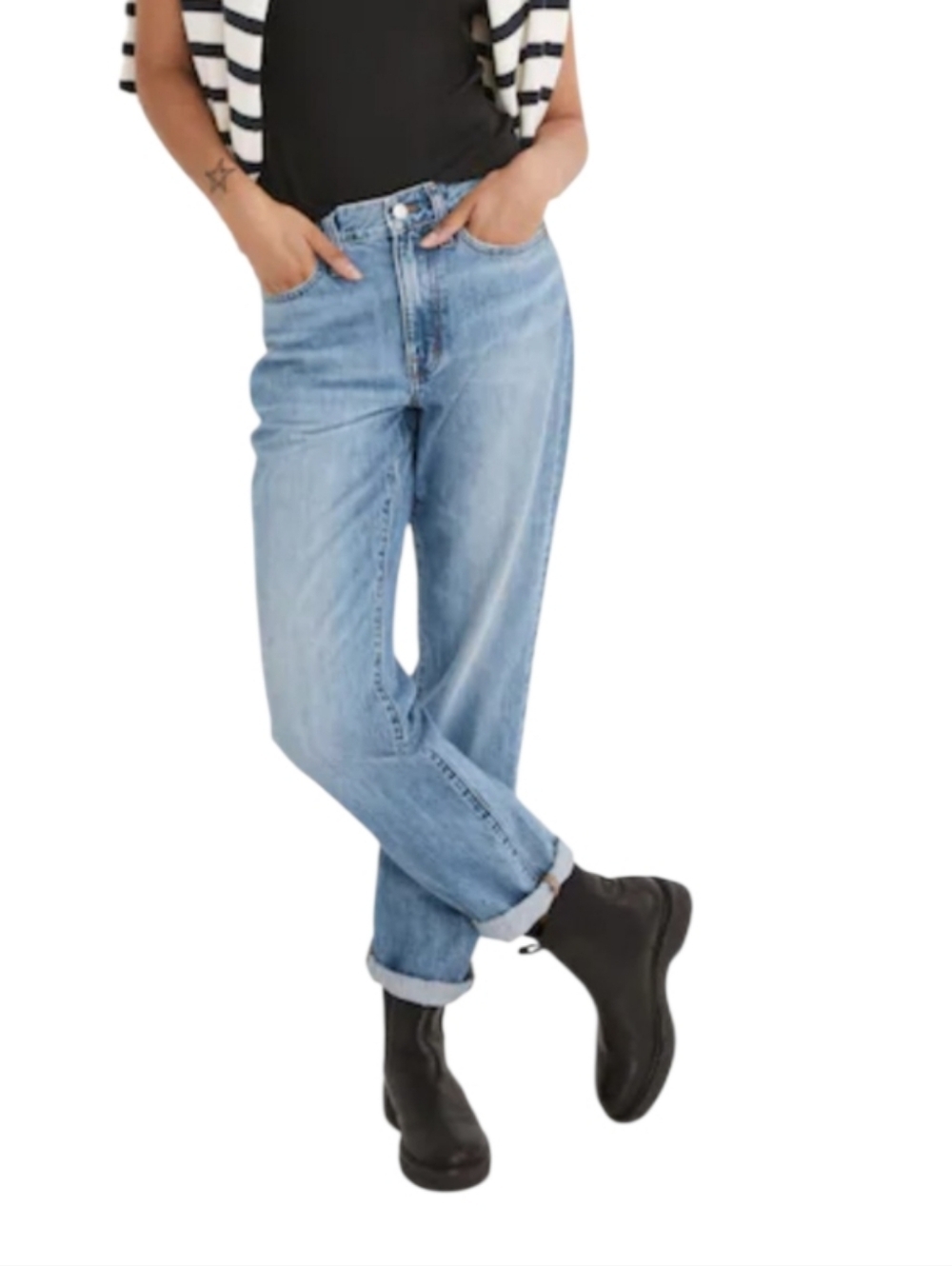 NWT Madewell The Slouchy Boyjean in Riverspring Wash Size 31‎